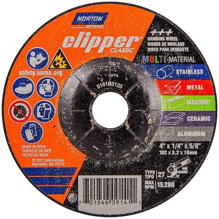 Saint-Gobain Abrasives GRINDNG WHEEL AO/SO 1/4 in. 70184609141
