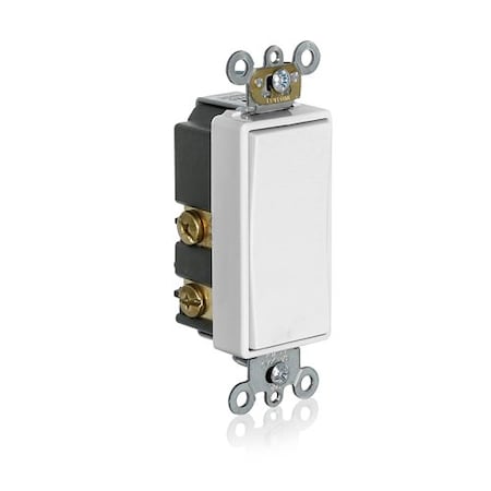 Leviton Wall Switch, Rocker, 3 A, White 56080-2W