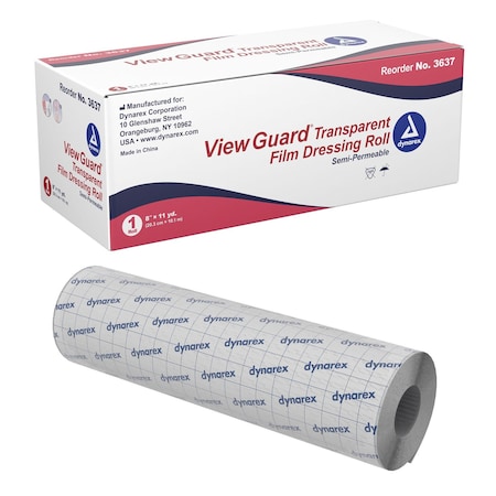 Dynarex View Guard Transparent Film Dressing Roll, 8"x11 Yards, 12PK 3637