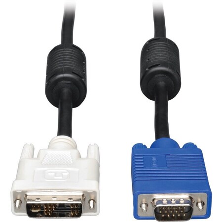 Tripp Lite 6FT DVI TO VGA MONITOR CABLE SHIELDED WITH RGB HIGH RESOLUTION DVI-A TO HD15 M/M P556-006