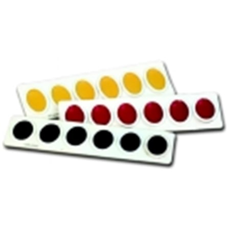 Prang Non-Toxic Washable Semi-Moist Watercolor Paint Refill- Plastic Oval Pan- White, 12PK 405979