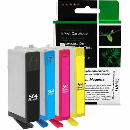 Cig Remanufactured Black, CMY Ink for 564, PK4 118135