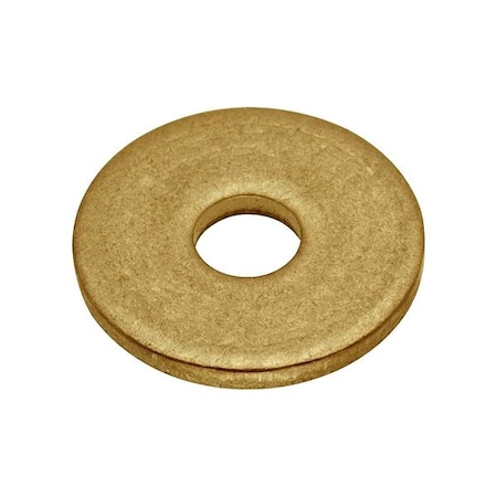 Zoro Select Flat Washer, For Screw Size #1 , Brass Plain Finish, 5 PK WASB#1WBR