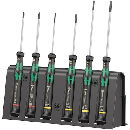 Wera 2035/6 A Screwdriver set and rack for electronic applications, 6 pieces 5118150001