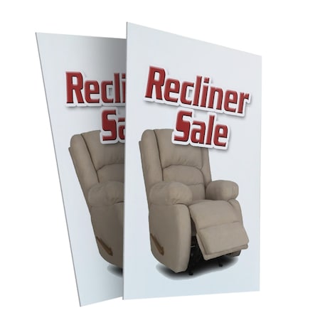 Signmission Recliner Sale, Plastic Signs Only 24 Inch x 36 Inch, Corrugated Plastic, 2PK CSB-2436-2PACK-Recliner Sale