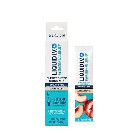 Liquid I.V. Hydration multiplier, 0.5oz, Wht Peach, PK3 LVM-0310