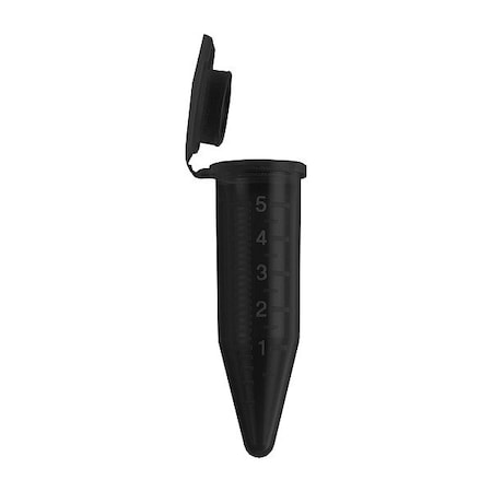 Zoro Select Centrifuge Tube, 0.65 in Dia, Black, PK200 C2500-OB