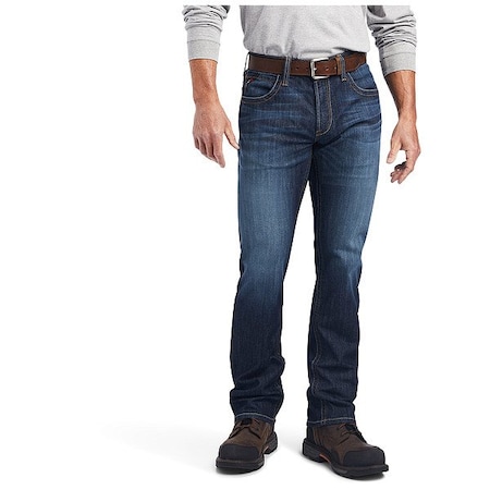 Men's Flame-Resistant M5 Straight DuraLight Stretch Basic Leg Jeans in Lassen Cotton/Modacrylic/Spandex, Size: 40 X 38 by Ariat