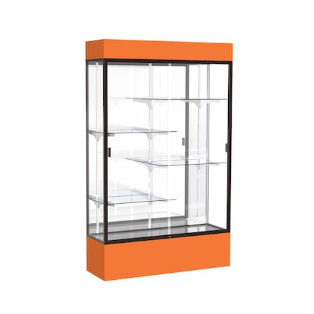 Ghent Lighted Floor Display Case 48x80x16, Mirror 3174MB-BZ-OR