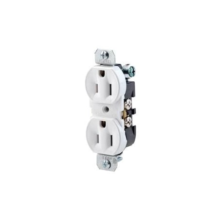 Leviton Residential Grade Duplex Receptacle, 15 Amp, 125 Volt, Ivory 5320-4I