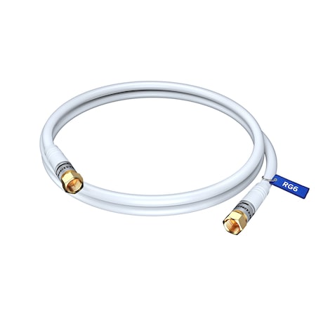 Maximm RG6 Coaxial Cable, White, 2 Foot) RG6-2FT-STS-WH-1PK