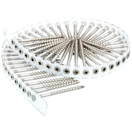 Senco 08D Series Deck Screw, Flat Head, No 2 Drive, Stainless Steel, Stainless Steel 08D250S