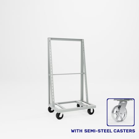 Pucel Single Sided A-Frame Truck, 35 in W x 25 in D x 65 1/2 in H, Light Blue S-AFT-S