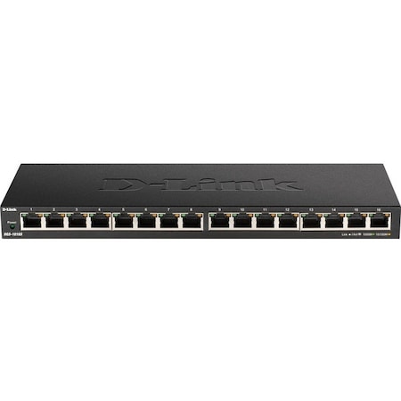 D-Link 16-PORT 10/100/1000MBPS UNMANAG GIGABIT ETHERNET SWITCH IN DGS-1016S