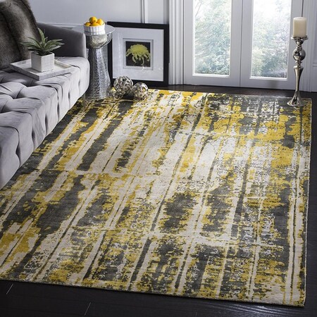 Safavieh 9 x 12 ft. Mirage Hand Loomed Large Rectangle Area RugGrey & Yellow MIR267A-9