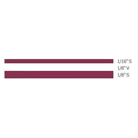 Trimbrite PINSTRIPES 516 Inch Multistripe Maroon 36 Foot Length T0408