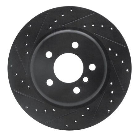 Dynamic Friction Co DFC Brake Rotor - Drilled and Slotted - Black 633-31104L