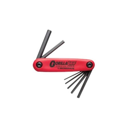 Bondhus 7 Piece Metric Fold-Up Hex Key Set, 12592 12592