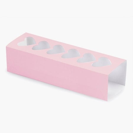 Nashville Wraps Pink Macaron and Cookie Sleeve, Heart Window, 8.25x2.5x2, 100PK MCSSHP