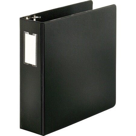 Business Source Ring Binder, Black, Clear Sleeve BSN33113