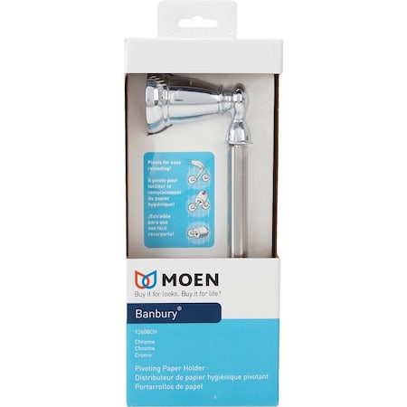 Moen Banbury Pivoting Wall Mount Toilet Paper Holder Chrome Y2608CH