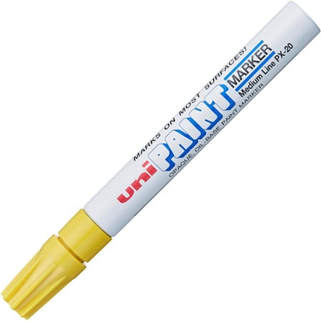 Uni-Ball UniPaint PX20 OilBased Medium Point Marker, Yellow UBC63605