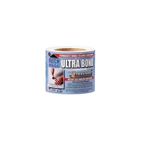 Quick Roof Self-Adhesive Roof Repair Ultra Bond 4in W X 25 ft. L Tape White White UBW425
