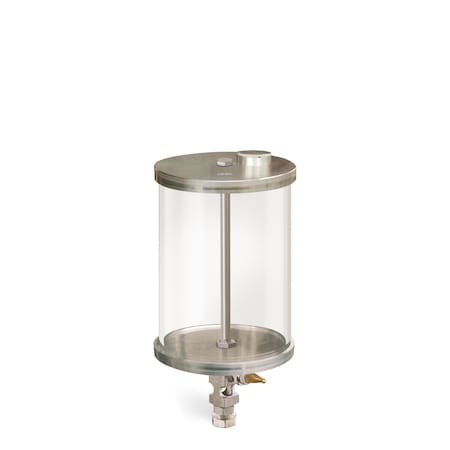 Oil-Rite 1/2 gal Capacity Single Feed Manual Lubricator w/Acrylic Reservoir - 1/8in. Female NPT, Center Post B1876-064A15B1W