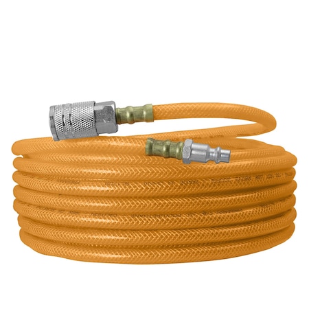 Freeman 1/4in x 50' Polyurethane Air Hose with Field Repairable Ends and 1/4in NPT Fittings P1450RPUWF