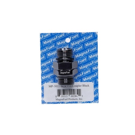 Magnafuel MP-3011-BLK -10 AN Straight to -10 AN Straight Coupler Fitting, Black MRFMP-3011-BLK