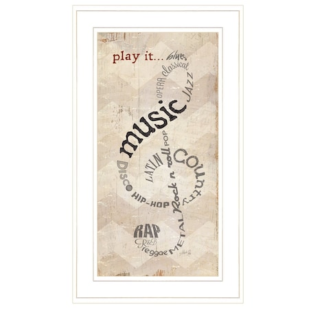 Homeroots Play It 1 White Framed Print Wall Art 405187