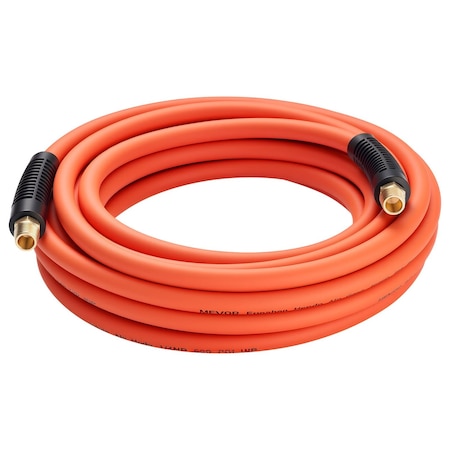 Vevor Air Hose 1/4 in x 25ft Hybrid Air Hose with 1/4 inch Solid MNPT Bras Fitting HAH1425
