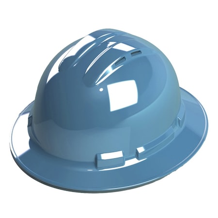 Duo Safety Hard Hat, 4 Point, Vented, Blue H34R5V