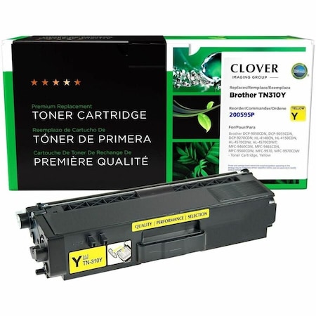 Cig Clover Imaging Remanufactured Yellow Toner Cartridge for Brother TN310 200595P