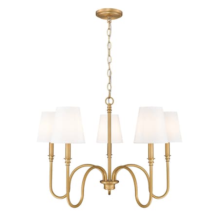 Z-Lite Jisele Rubbed Brass 5 Light Chandelier 4505-5RB