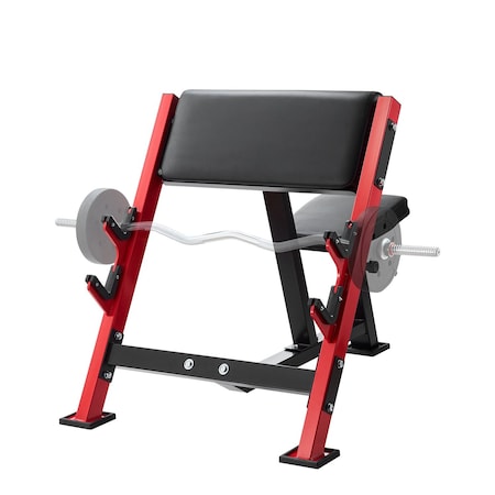 Vevor Preacher Curl Bench Adjustable Home Gym Biceps Machine Barbell Equipment ms0001