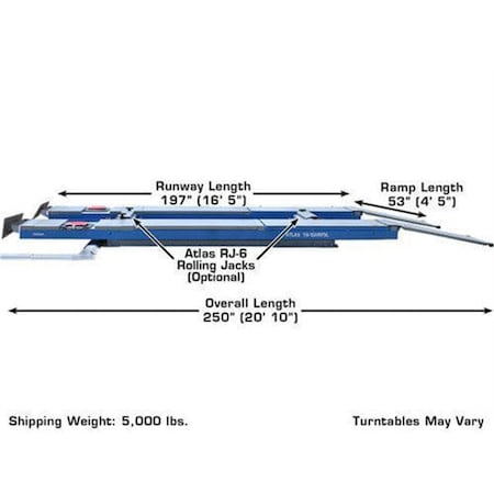 Atlas Automotive Equipment 12Asl Alignment Scissor Lift And Rj-6 Rolling Jacks Combo ATTD-12ASL-COMBO