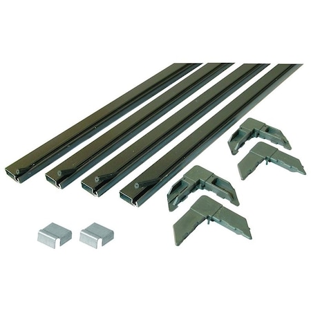 Make-2-Fit Screen Frame Kit, 4 ft L x 34 in W Dimensions, Aluminum, Bronze, 10Piece PL 7807