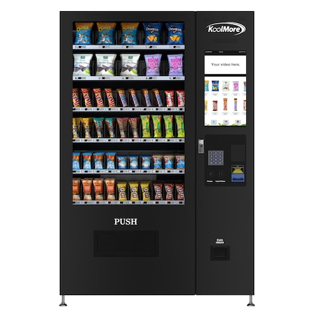 Koolmore Non-Refrigerated Snack Vending Machine with 60 Slots and 22 Inch Touch Screen with Bill Acceptor KM-VMNT-50-B