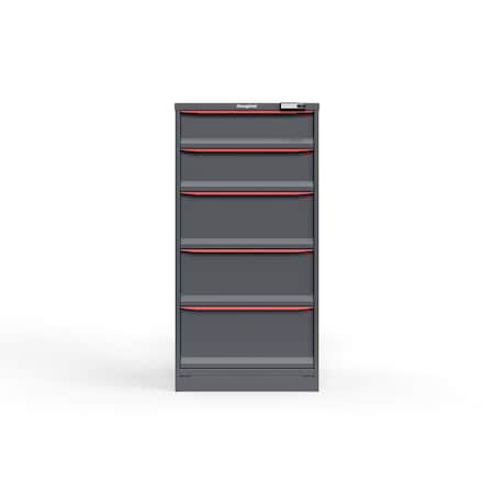 Strong Hold 5 drawer cabinet - (1x 7ft, 1x 8ft, 2x 11ft, 1x 12ft) - Red accents - E-Lock w/ Tracking S3060-PPTAS-0501DS