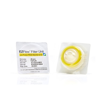 Foxx Life Sciences EZFlow Syringe Filter, 0.45um PES, 25mm, Sterile, 100PK 371-3215-OEM