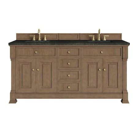 James Martin Vanities Brookfield 72" Double Vanity, Pecan, w/ 3 CM Phantome Eclos Top 547-V72-PCN-3PHT