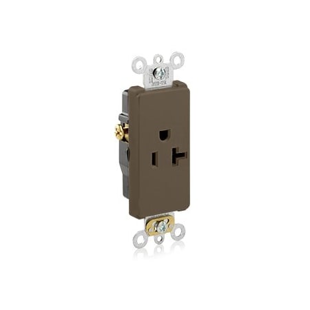 Leviton Commercial Grade Decora Receptacle, 20 Amp, 125 Volt 16341