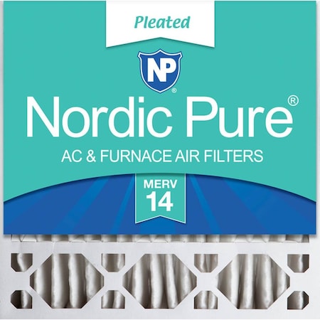 Nordic Pure 20x20x5 Pleated Air Filter, High Capacity, Electrostatically Charged Synthetic Media, MERV 14 20x20x5HM14-1
