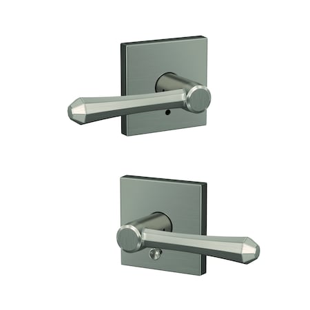 Schlage Residential Schlage Custom Dempsey Lever with Collins Rose Passage and Privacy Lock with 16600 Latch and FC21DMP619COL