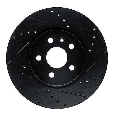 Dynamic Friction Co DFC Brake Rotor - Drilled and Slotted - Black 633-45020R