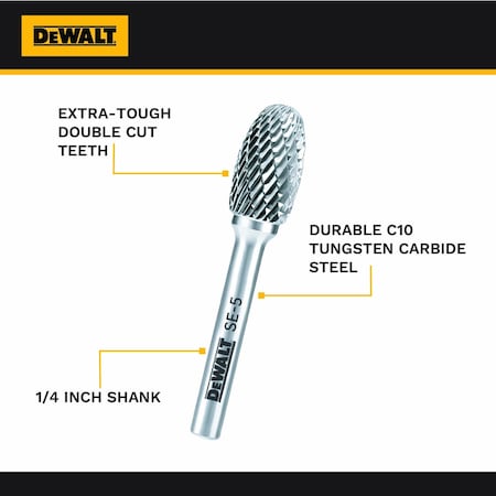 Dewalt SINGLE CARBIDE BURR SIZE SE-5 DXCBTJSE5
