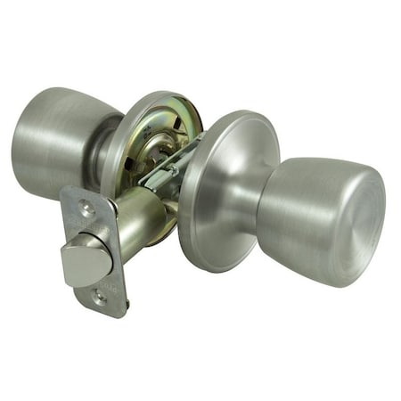 Prosource Knobset, Knob Handle, Metal, Stainless Steel, 238 to 234 in Backset, 44 x 57 mm Strike TS630BRA4B
