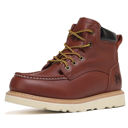 Handpoint Mens 6 in Soft Toe Work Boots-Water Resistant Leather Safety Boots, EH Rated, 6.5 HVB303-D-6.5