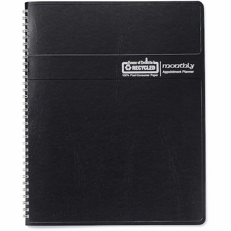 House Of Doolittle Recycled Ruled Monthly Planner, 11 x 8.5, Black Cover, 14-Month: Dec 2024 to Jan 2026 HOD26202